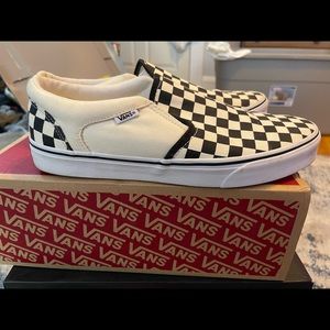 Checkered Slide on Vans